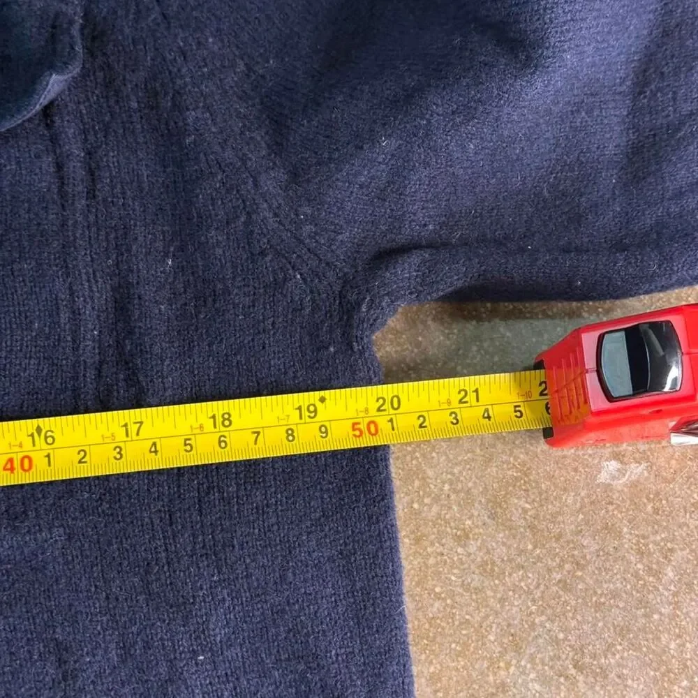 Jcrew‎ Men's Navy Wool button mock neck sweater